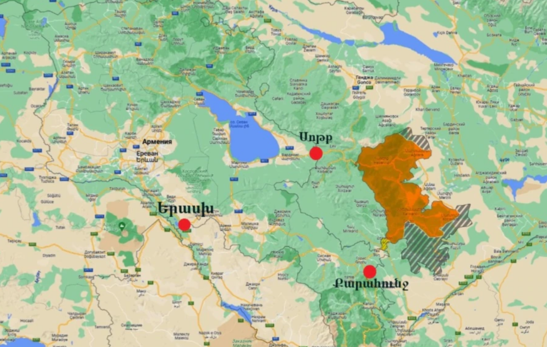 Карта армении анклавы